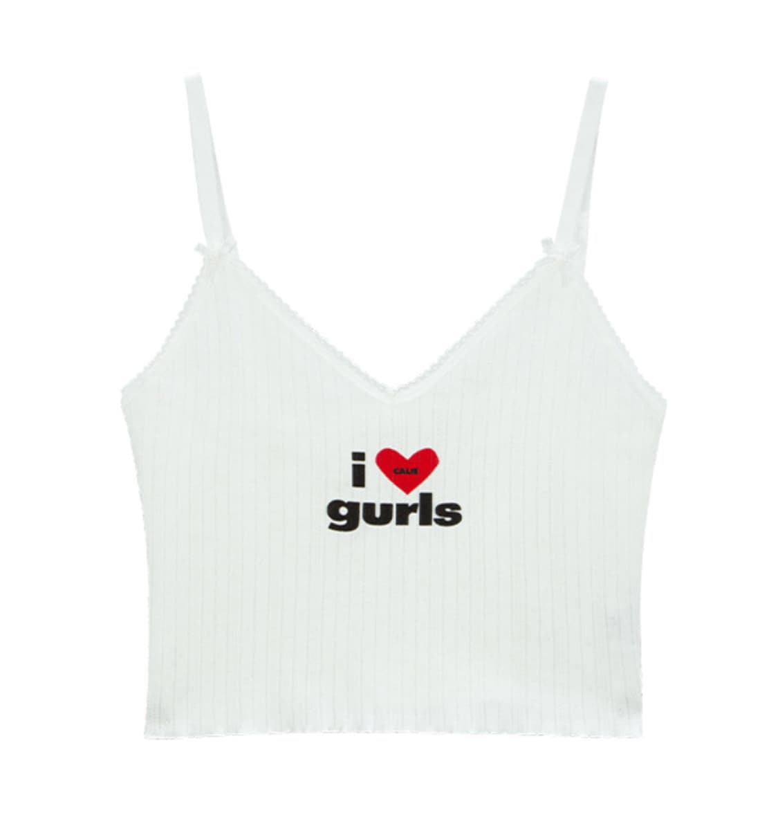 애즈이프캘리 CALIE GURLS SLEEVELESS WHITE 상품이미지1
