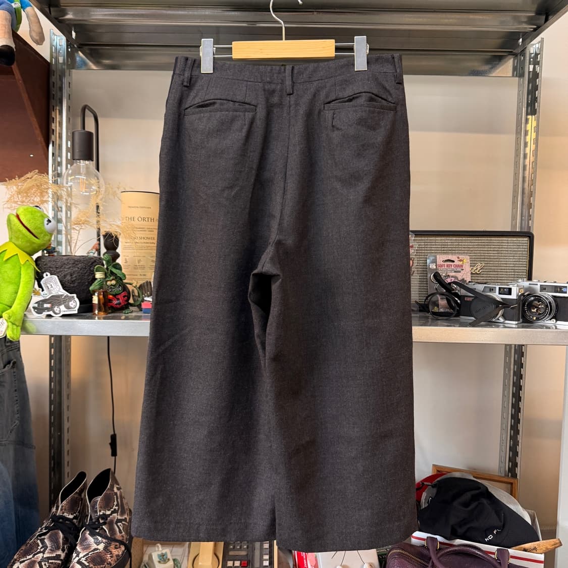 디가웰 투 패브릭 크롭 슬랙스 팬츠 2 size 상품이미지2