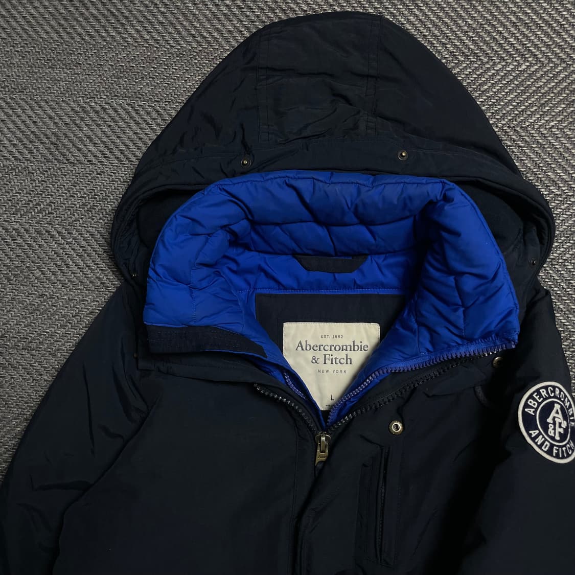 아베크롬비 y2k 자수로고 히든 패딩 야상 점퍼o 5409 상품이미지4