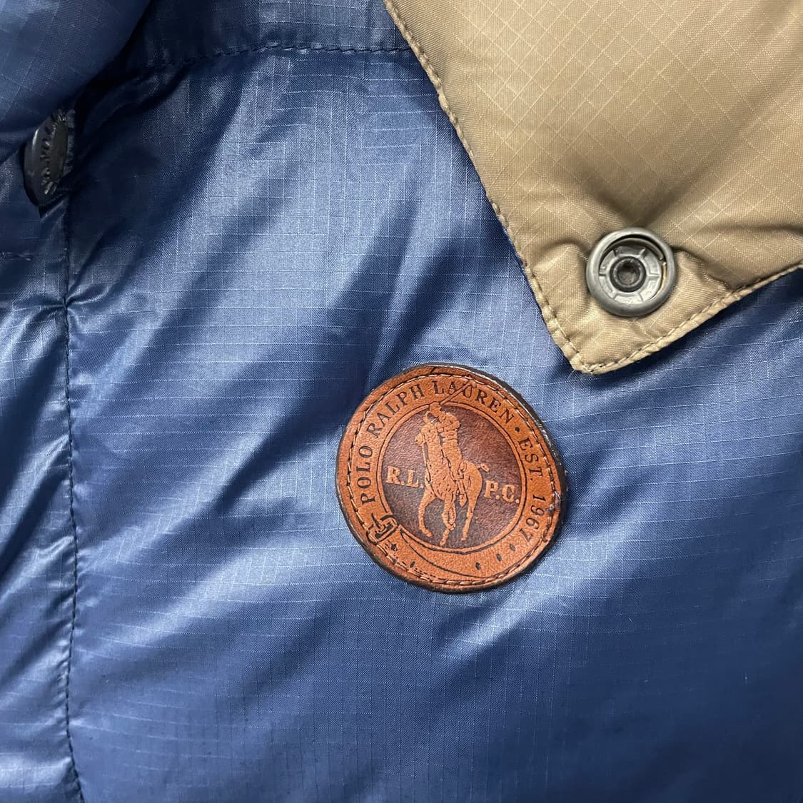 90s 폴로 랄프로렌 덕 다운 후드 패치 푸퍼 조끼 패딩 베스트 상품이미지5