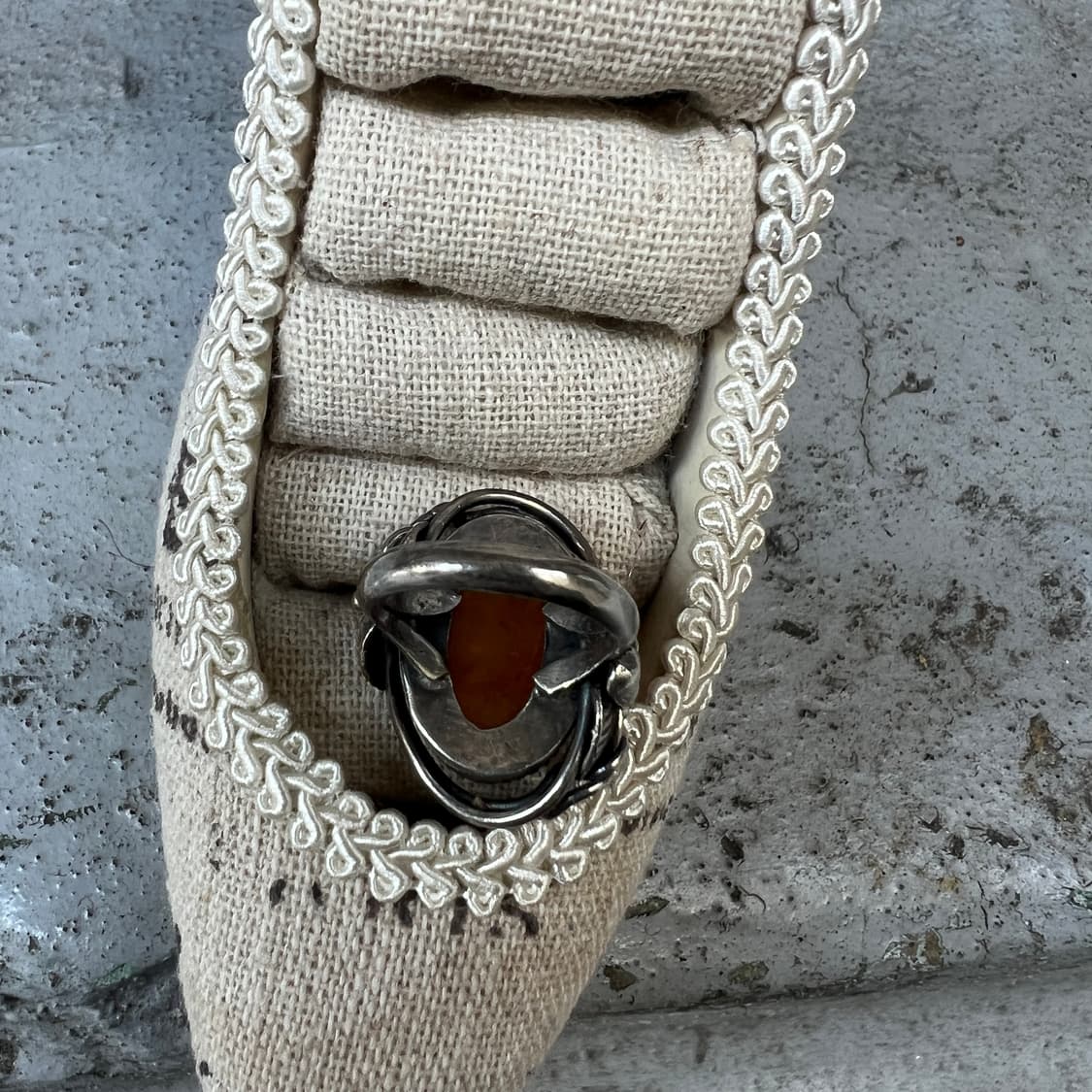 925 스털링실버 호박 원석 링 상품이미지5