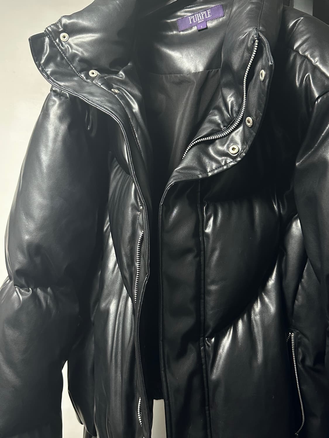 BESLOW 레더 숏패딩 L 상품이미지1