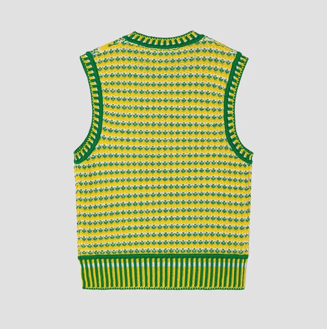 (M) 카사블랑카 지그재그 니트 조끼 베스트 그린 상품이미지5