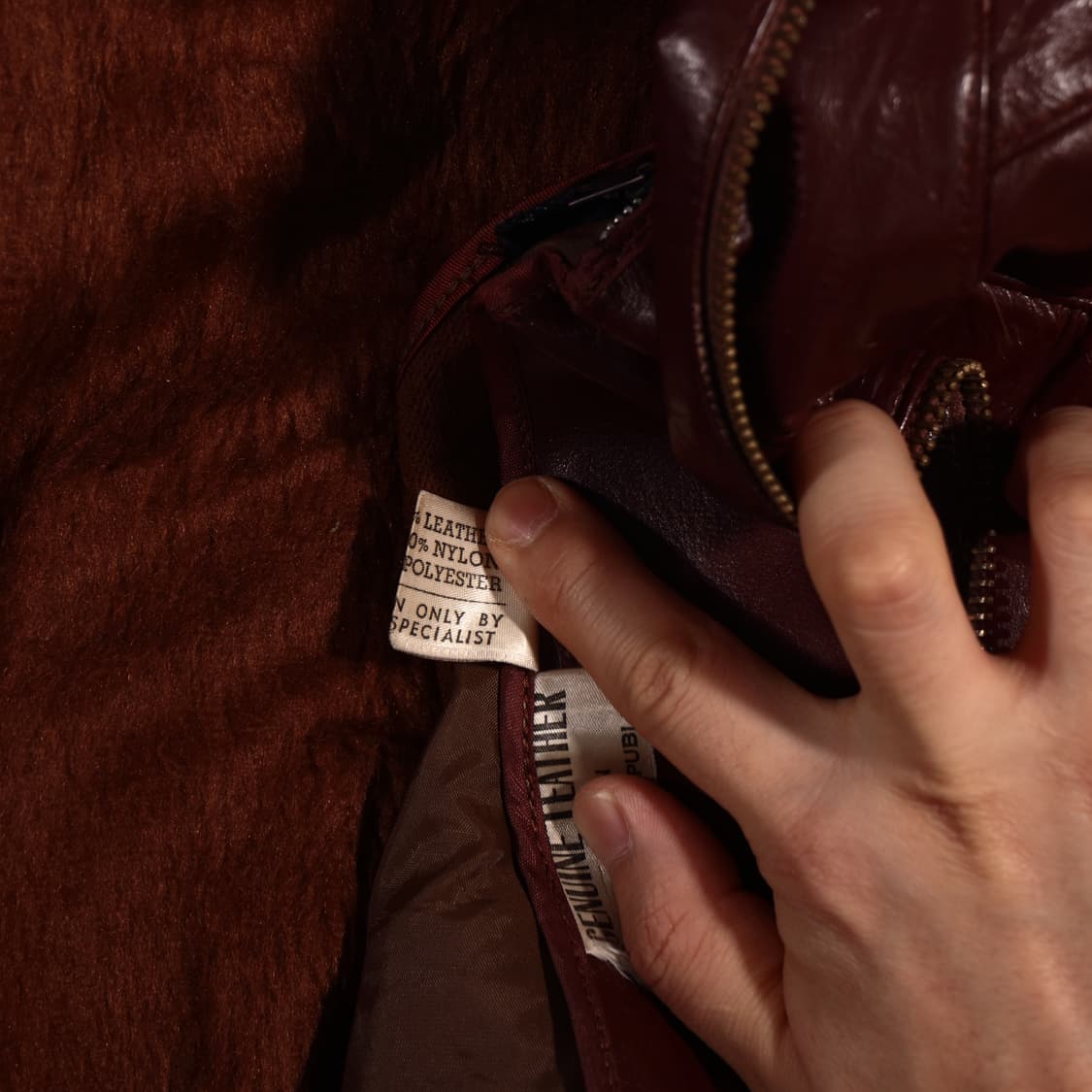 빈티지 레더 그런지 집업자켓 상품이미지5