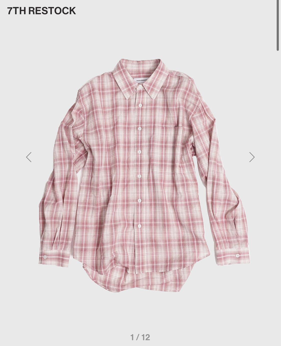 999휴머니티 셔츠 EASY CHECK SHIRTS V10 (PINK) 상품이미지1