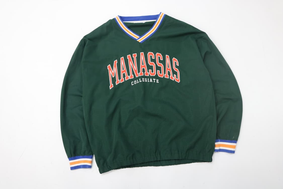 Quash 빈티지 마나사스 컬리지 그린 V넥 웜업 (L) 상품이미지2