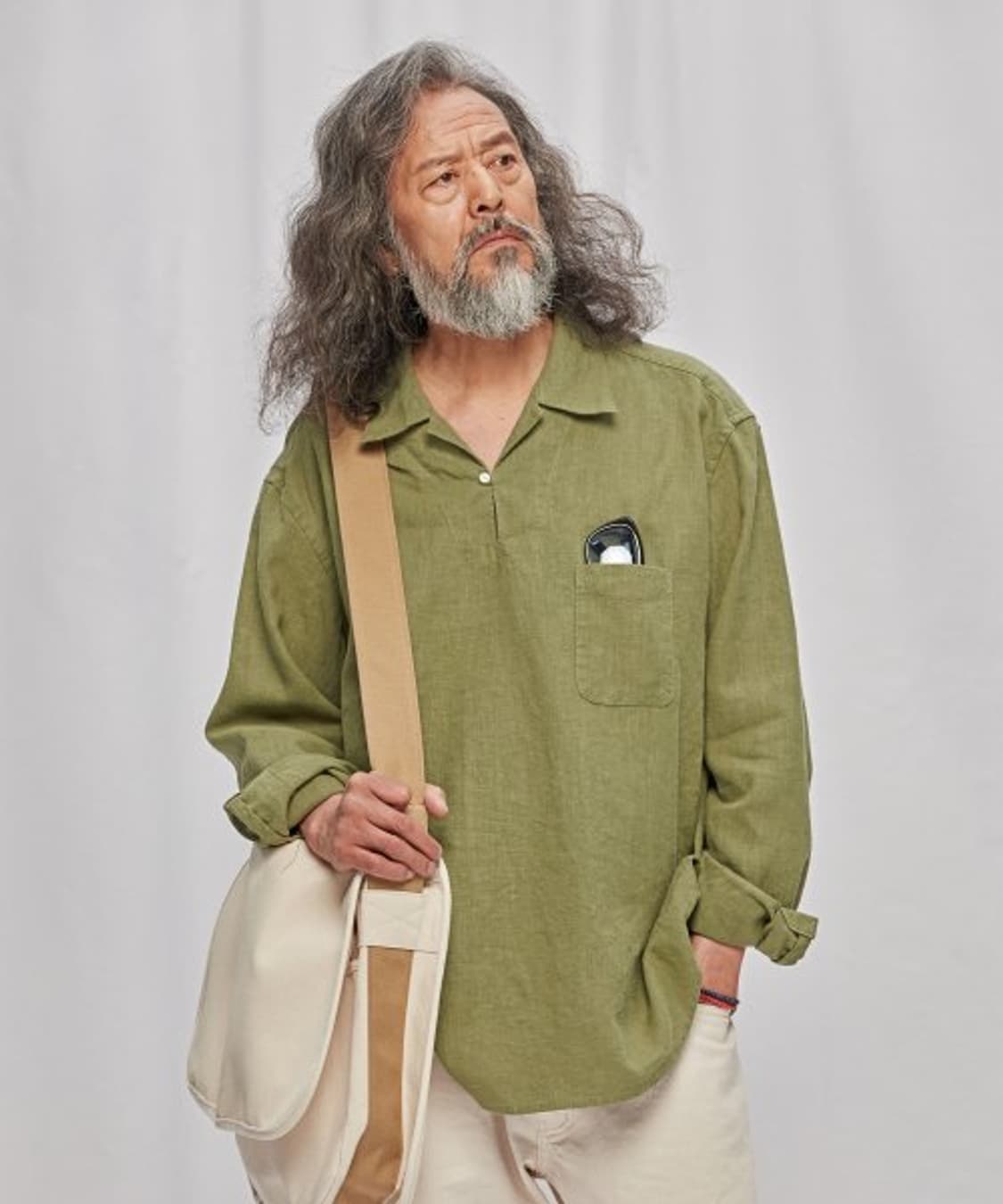 프리즘웍스 린넨 풀오버 셔츠 L 상품이미지1