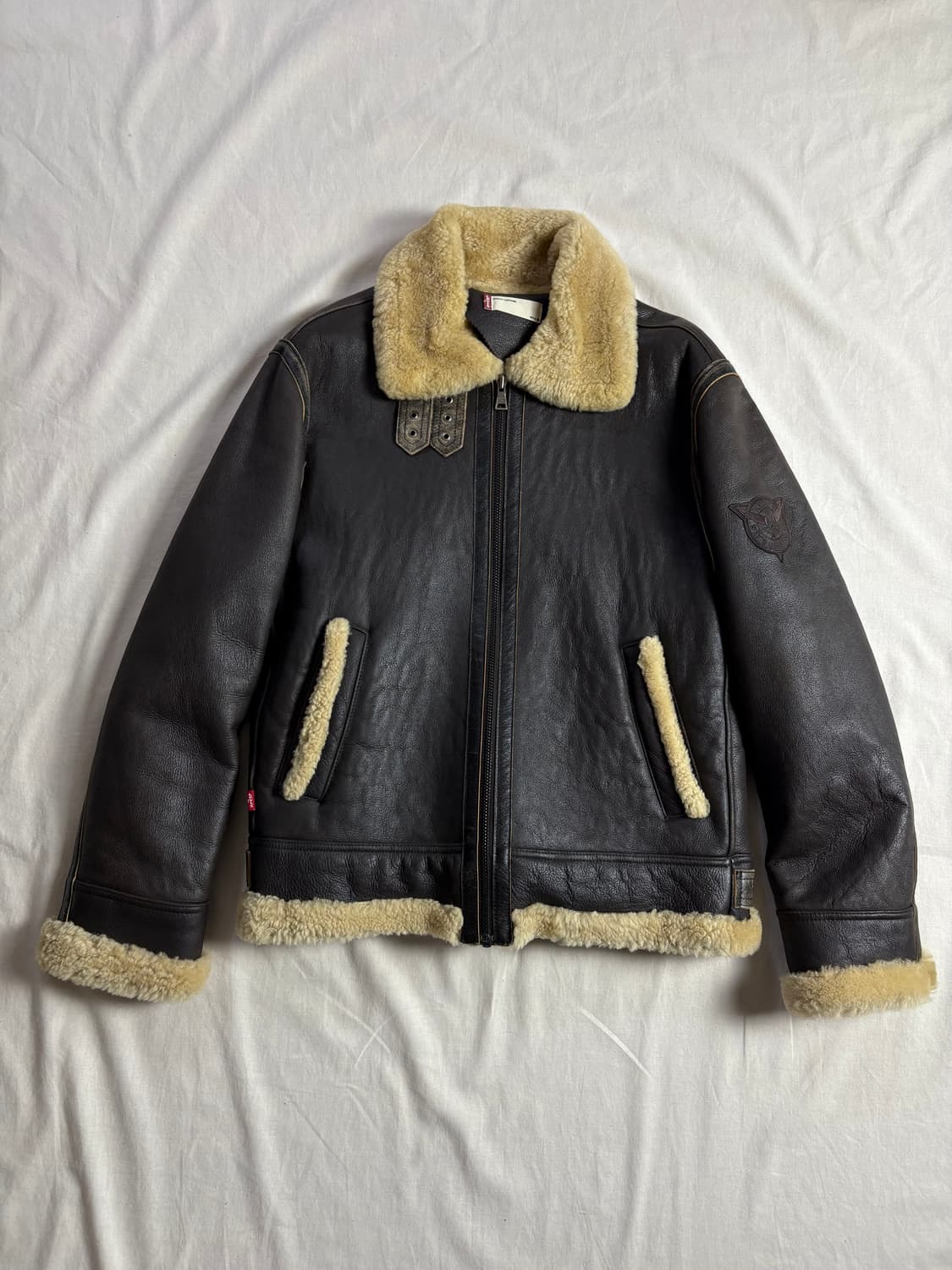 Levis 리바이스 B-3 양가죽 시어링 무스탕 봄버 자켓 L 상품이미지1