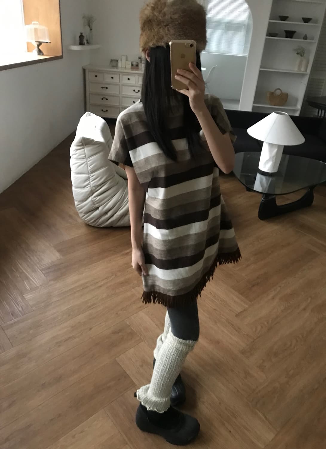 vintage stripe pattern tassel one-piece 상품이미지2