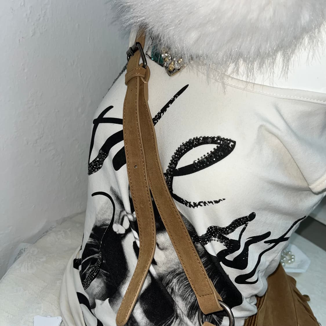 빈티지 브라운 웨스턴 테슬 크로스백 상품이미지3