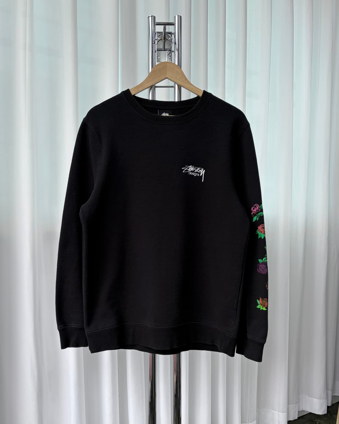 [M]스투시 로즈 헤비코튼 기모 맨투맨 상품이미지2