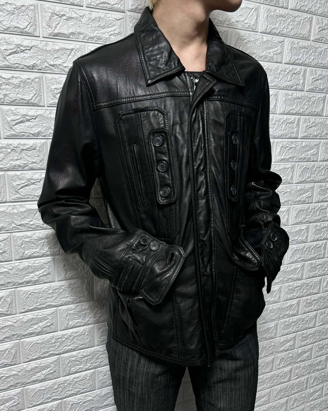 더블 커프스 나폴레옹 램스킨 자켓 상품이미지2