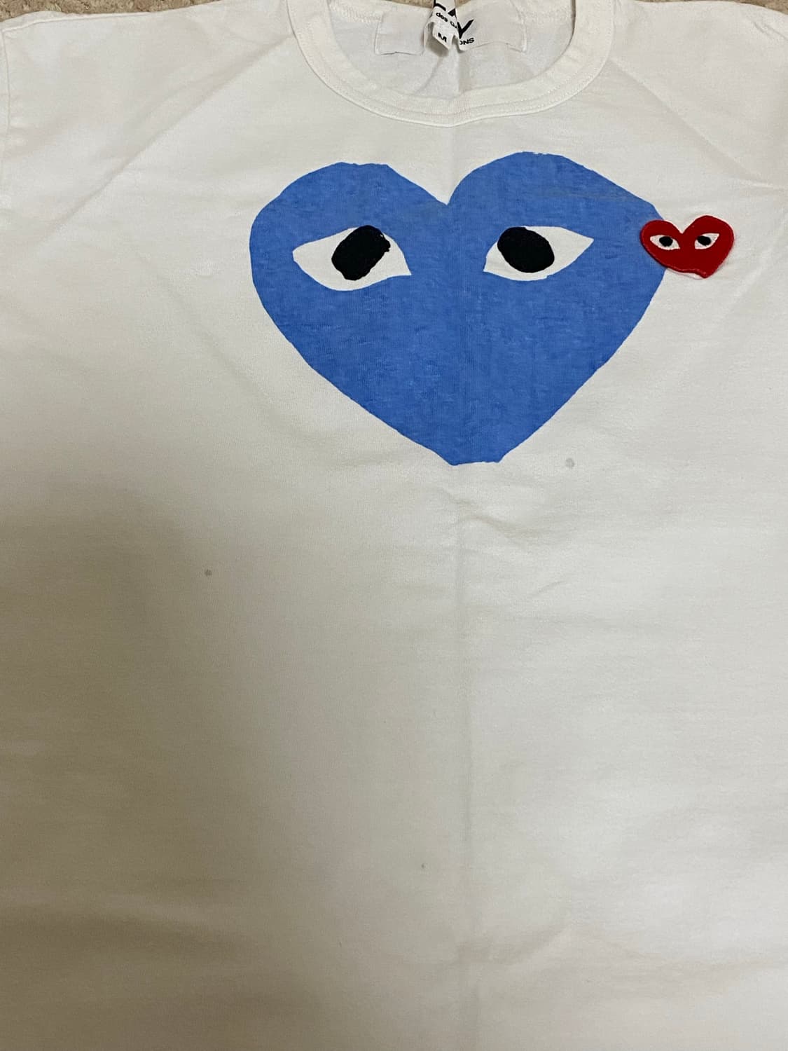 꼼데가르송 블루 하트 반팔 티셔츠 상품이미지2