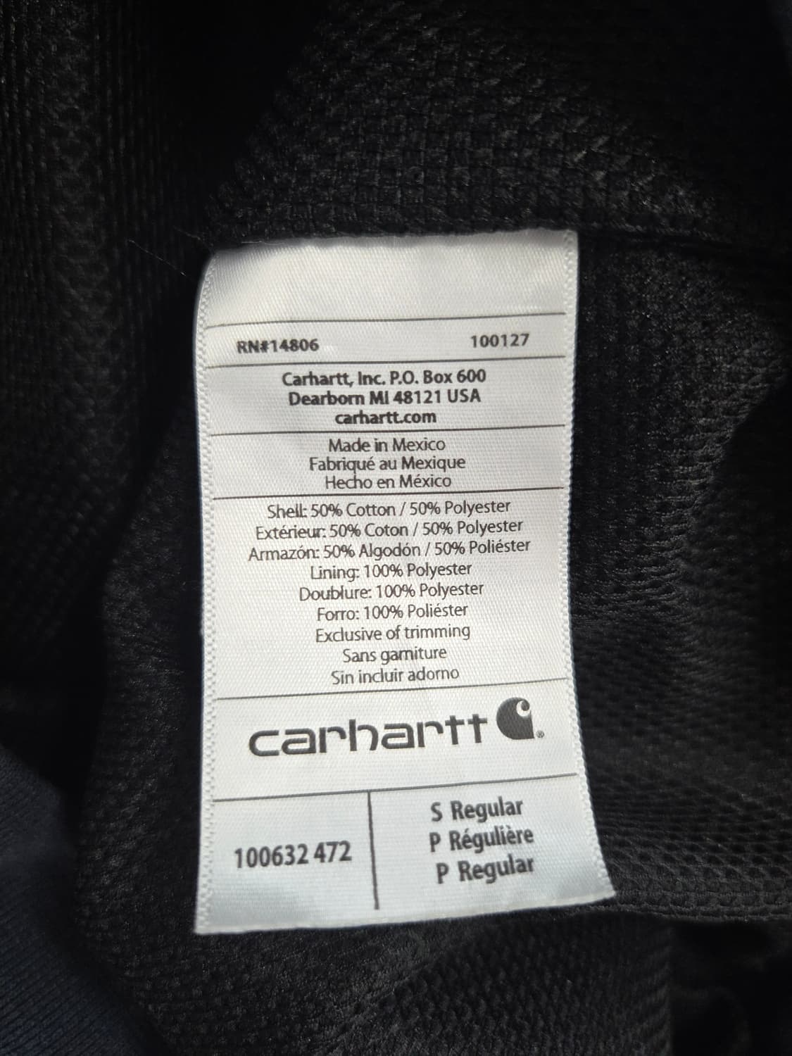 칼하트(Carhartt) 레인 디펜더 써멀 안감 후드 집업 상품이미지8