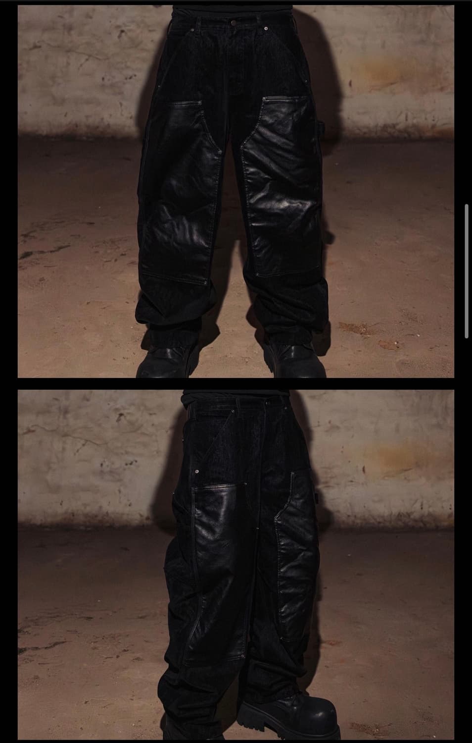 에모스탠스클럽 벨벳 레더 카펜터 진 상품이미지2