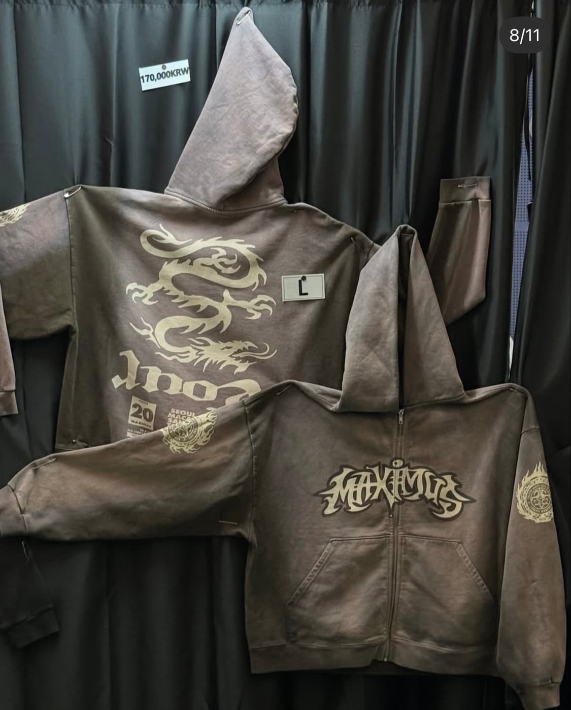 [XL] 트래비스 스캇 머천 후드 집업 집 후디 내한 머천다이즈 MD 상품이미지1