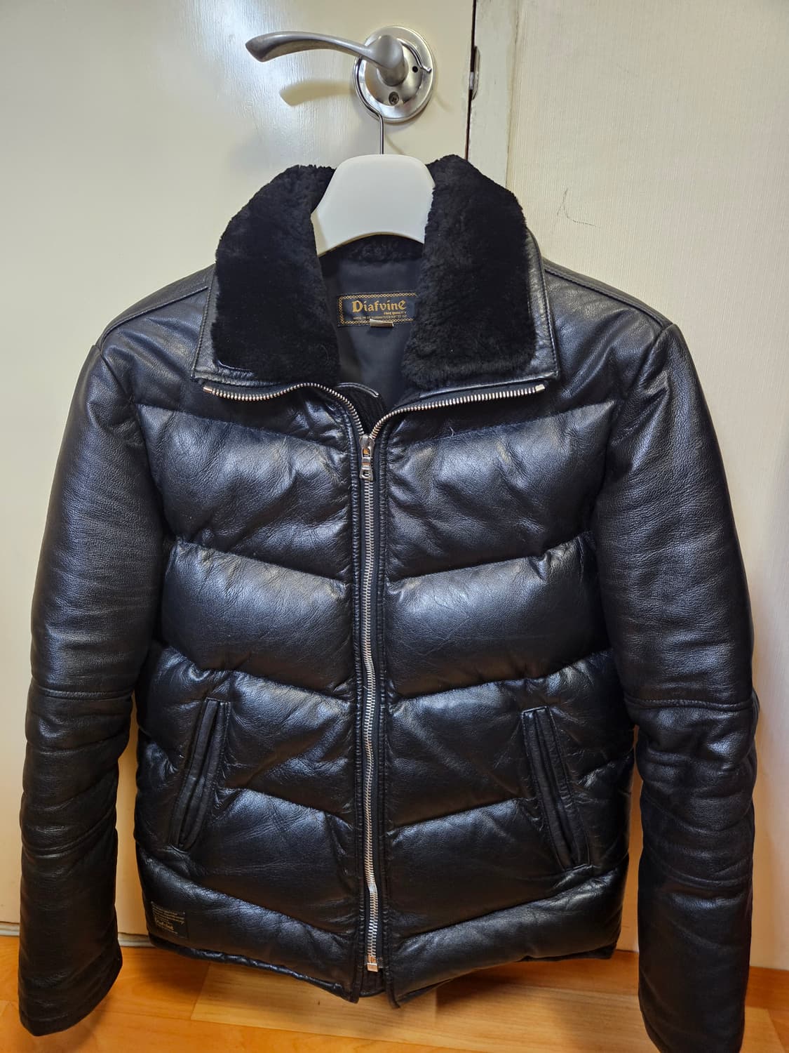 95 M) 디아프바인 사슴가죽 디어스킨 덕다운 패딩 상품이미지1