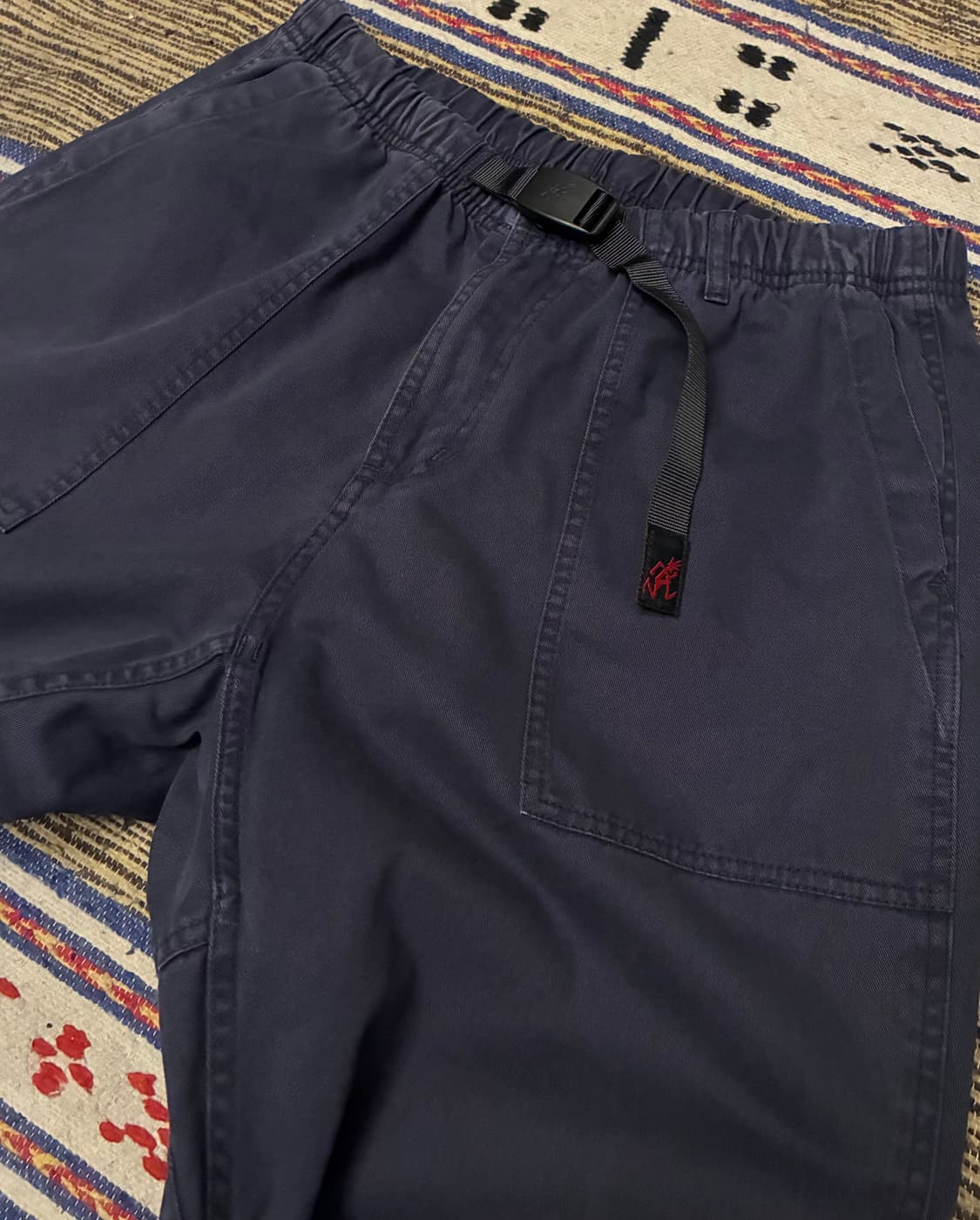 (M)그라미치 코튼 퍼티그 루즈 테이퍼드 팬츠 네이비  상품이미지2