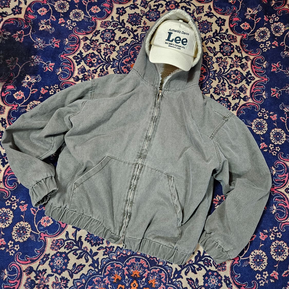 슬로건(SLOGAN) 양털 후드 워크자켓 Free 상품이미지1