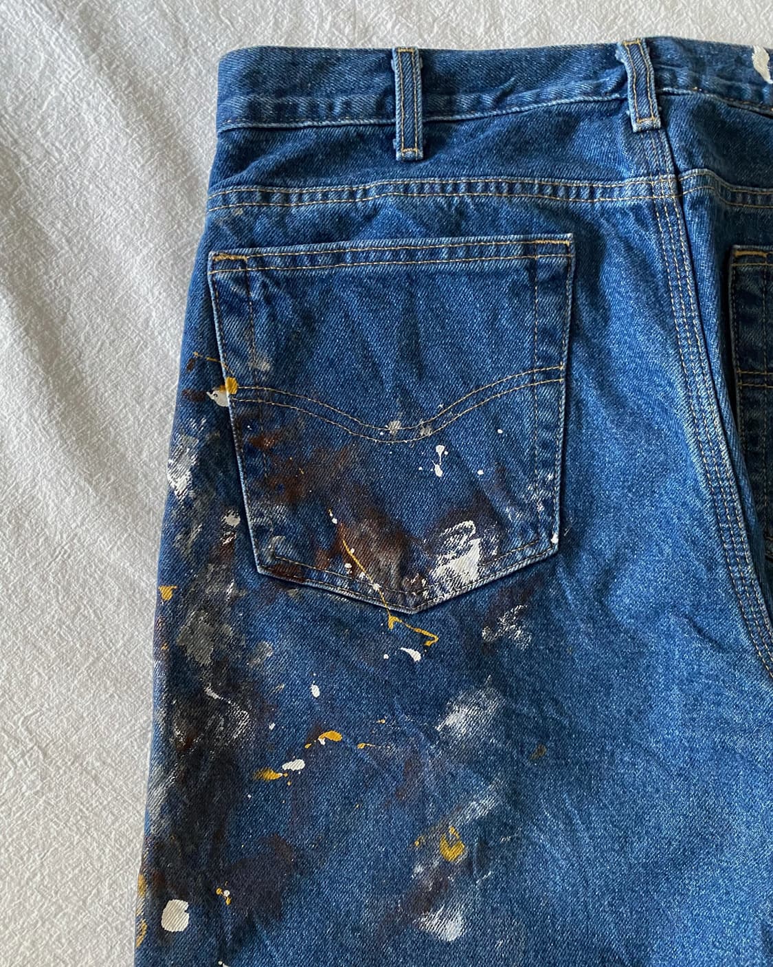 칼하트 페인팅 플란넬 데님 팬츠 상품이미지9