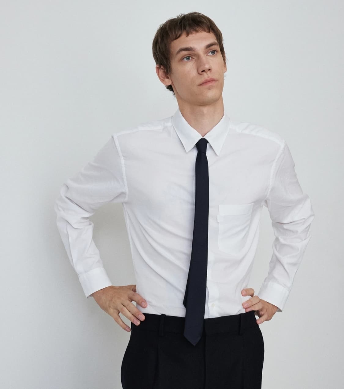 포터리 옥스포드 버튼다운 셔츠 화이트 2 상품이미지2