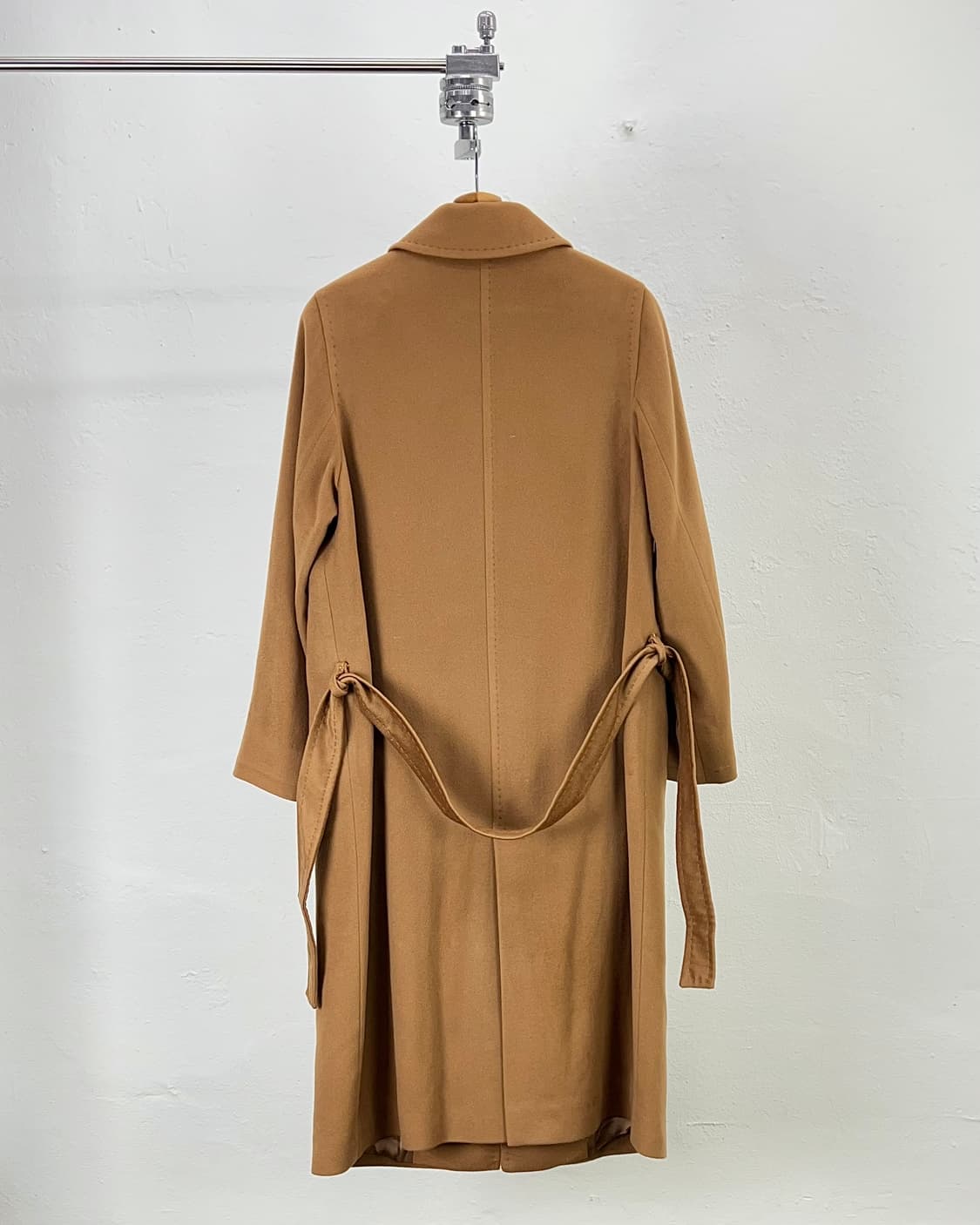 신지아로카 카멜 캐시미어 벨티드 싱글 발마칸 롱 코트 상품이미지6