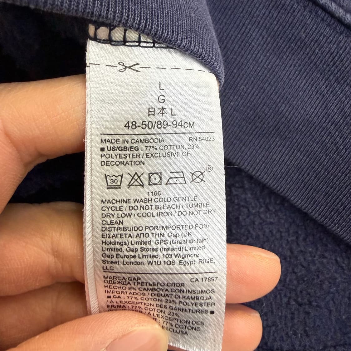 L GAP 기모 후드티 0323T 상품이미지4