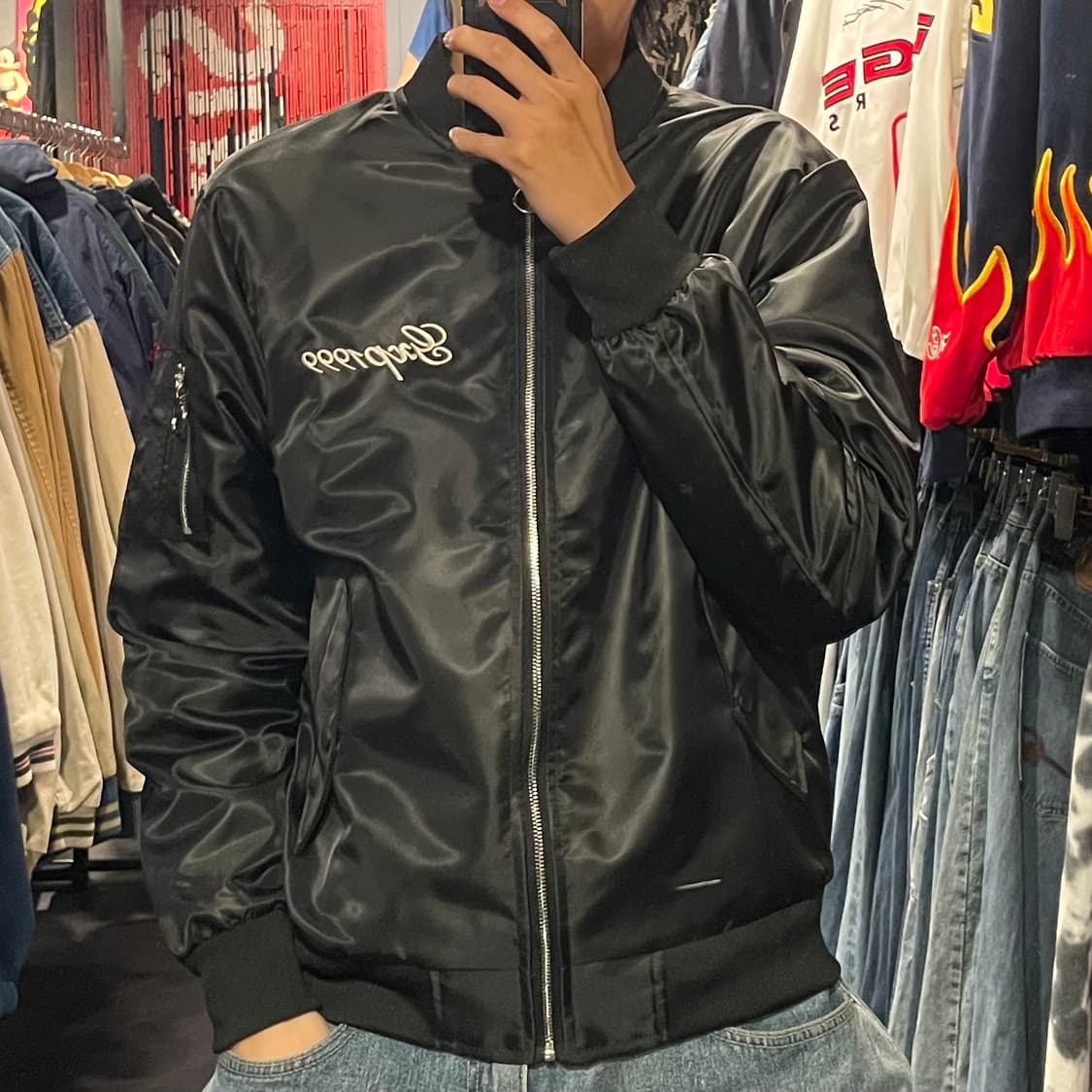 [IM] Vtg 블랙 자수 스카쟌 상품이미지1