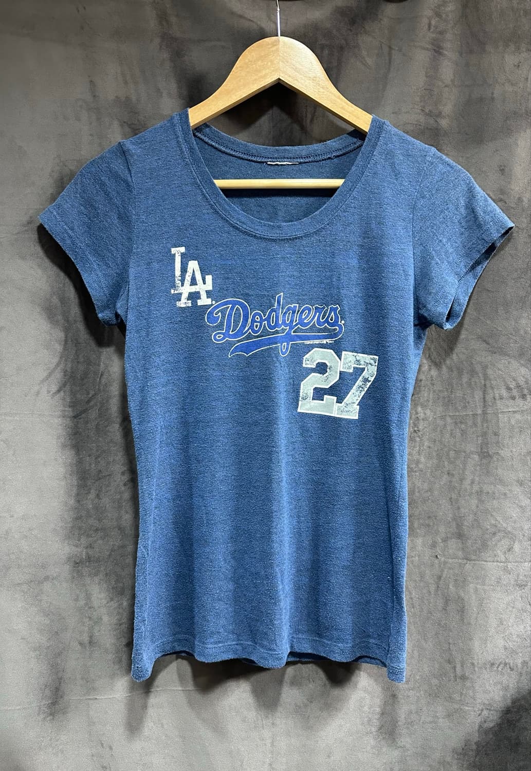 MLB LA 다저스 KEMP 27 여성 반팔 티셔츠 블루 S 상품이미지1