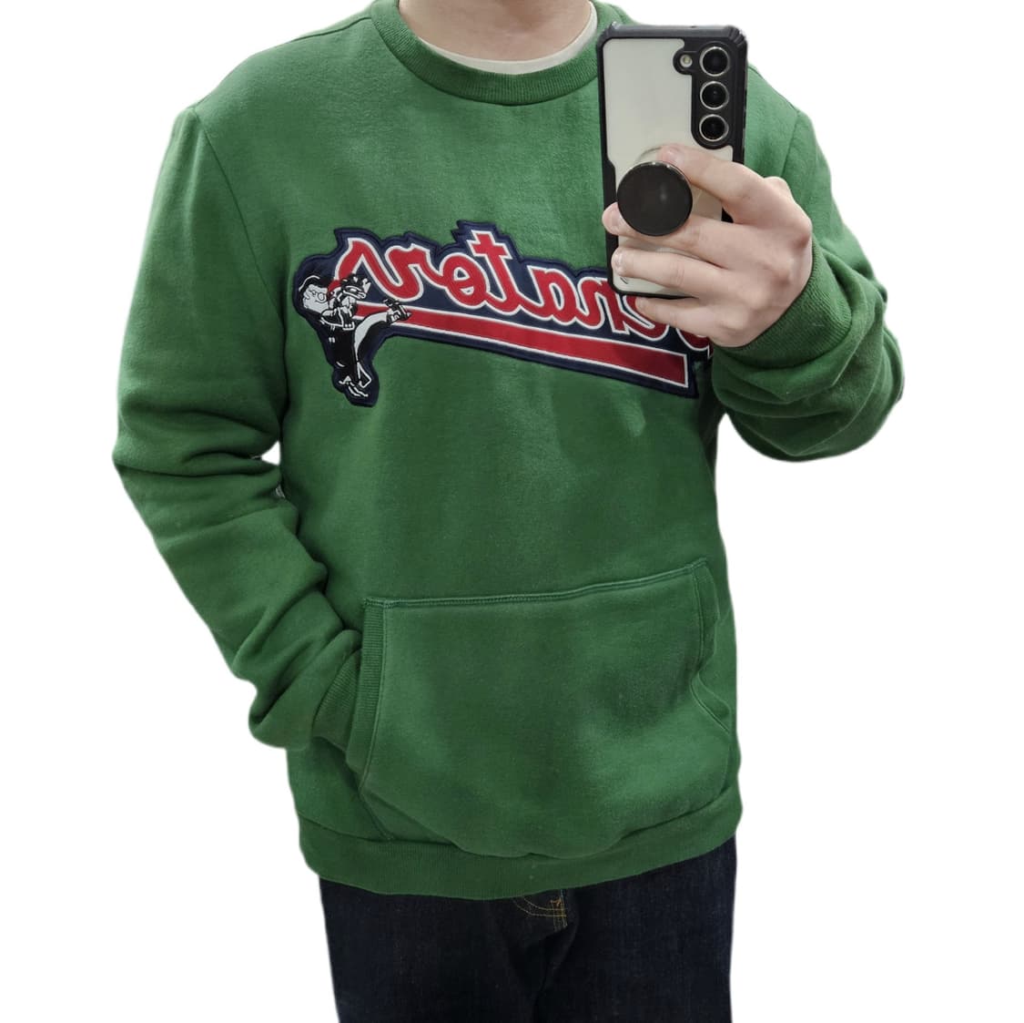 L 100 MLB 워싱턴 세너터스 그린 기모 맨투맨 상품이미지1