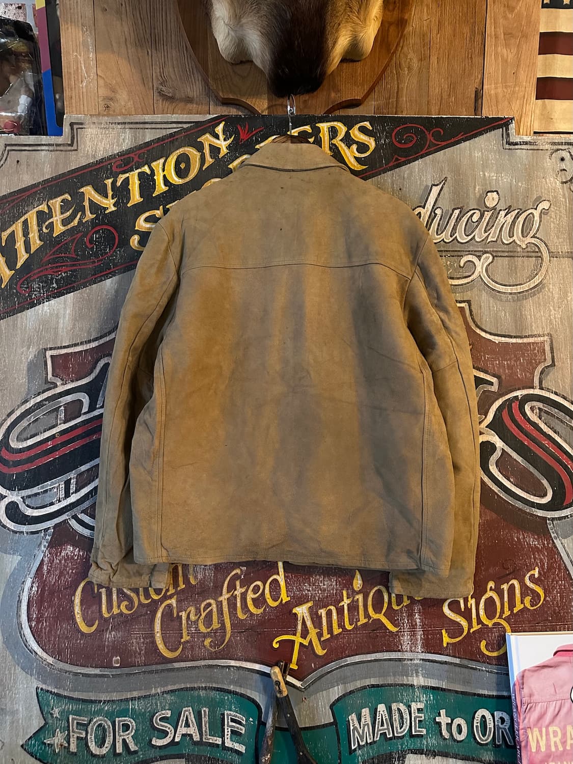 50s USA Dear Skin Suede Leather Jacket 상품이미지4