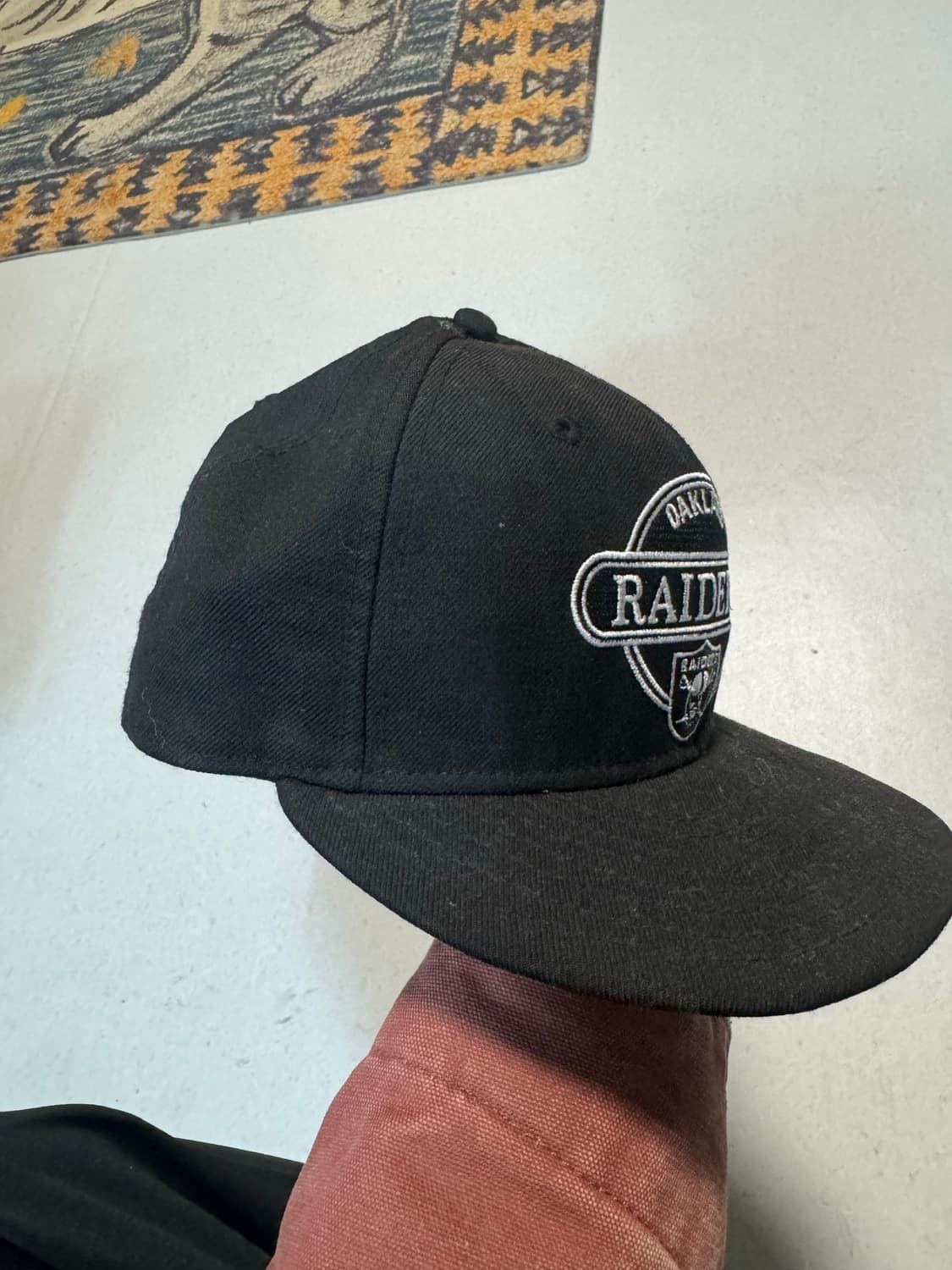 NFL 뉴에라 오클랜드 레이더스 자수 스냅백 블랙 모자 볼캡 상품이미지2