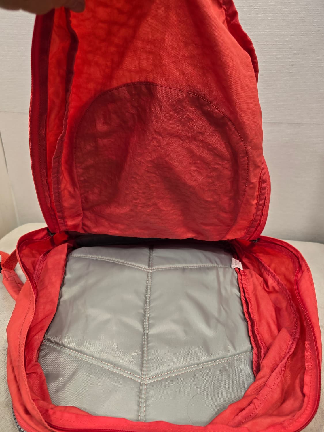 키플링 빅사이즈 코랄색 확장형 백팩 상품이미지8