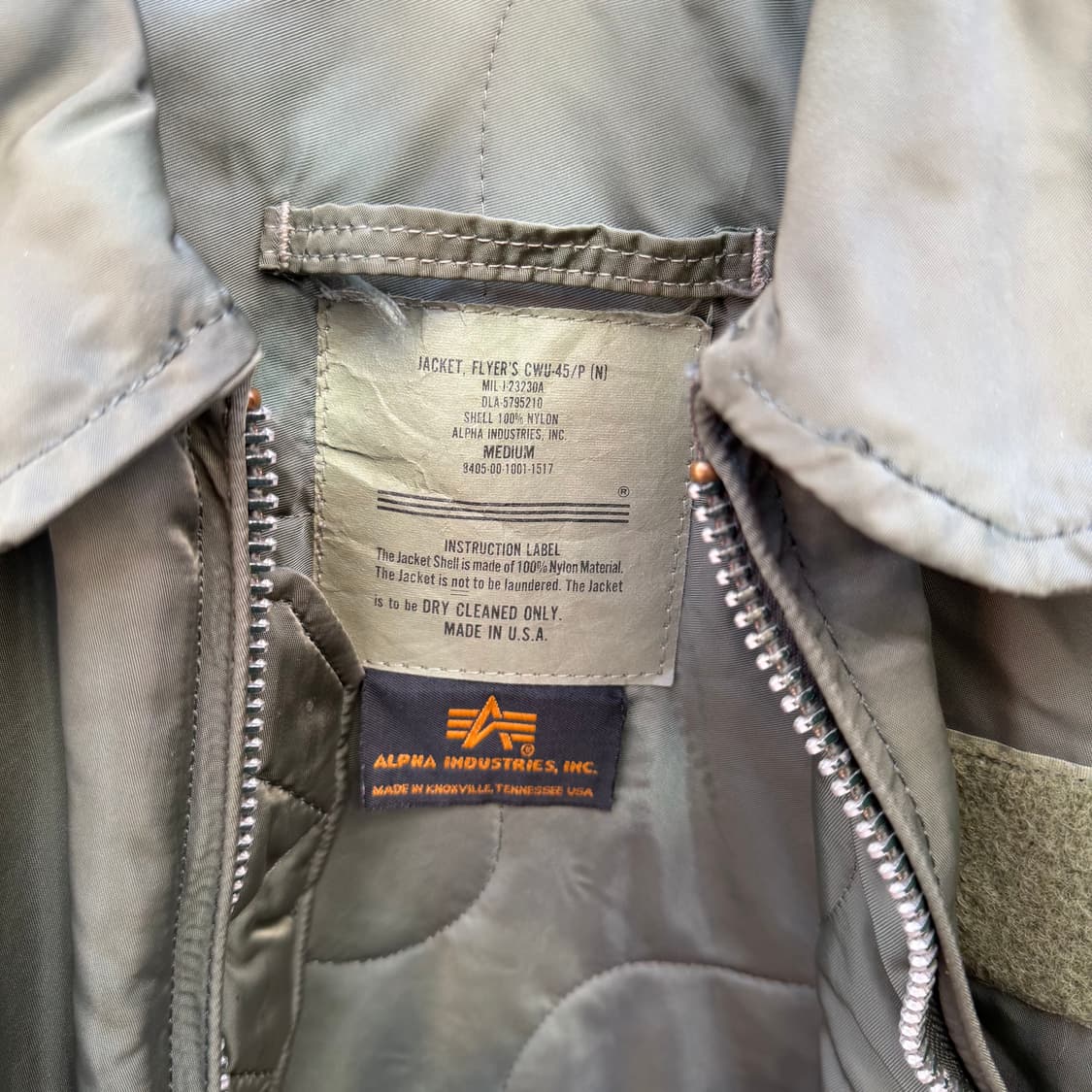 90s Vintage Alpha Industries CWU-45/P 상품이미지7