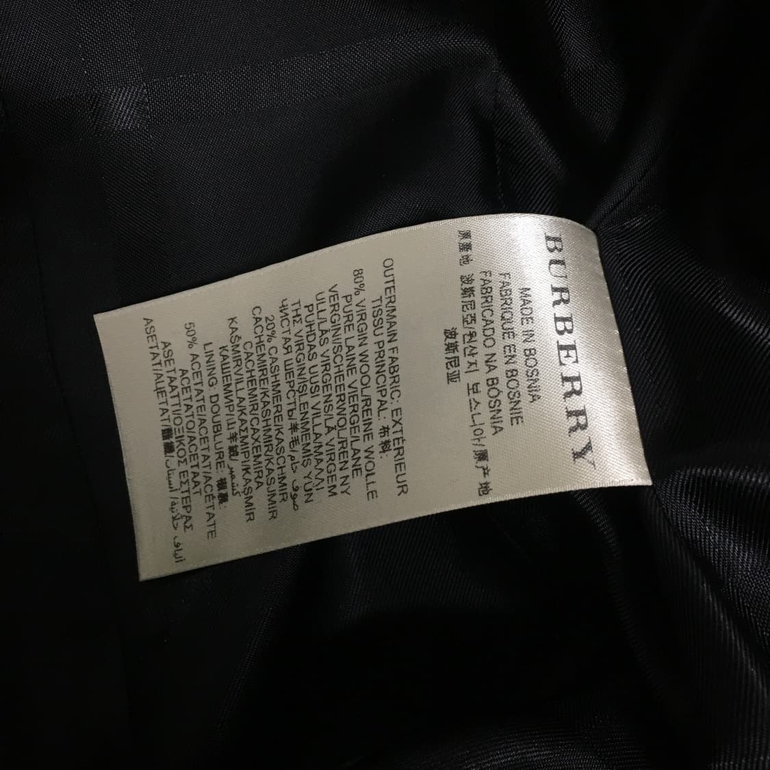 버버리 블랙 캐시미어 코트 상품이미지7