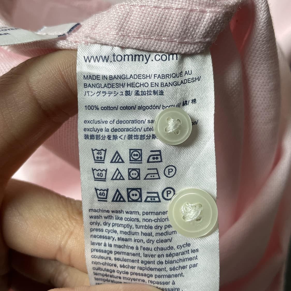 TOMMY HILFIGER 토미힐피거 빈티지 핑크 코튼셔츠 A00585 상품이미지10