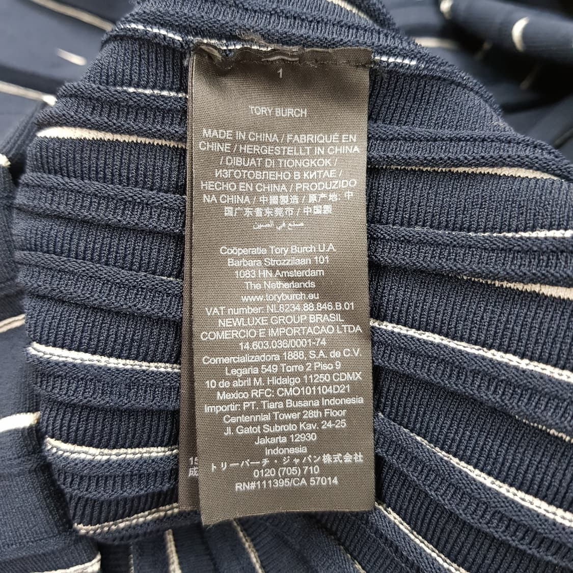 TORY BURCH 토리버치 니트 콤비 플리츠 원피스 s사이즈 상품이미지3