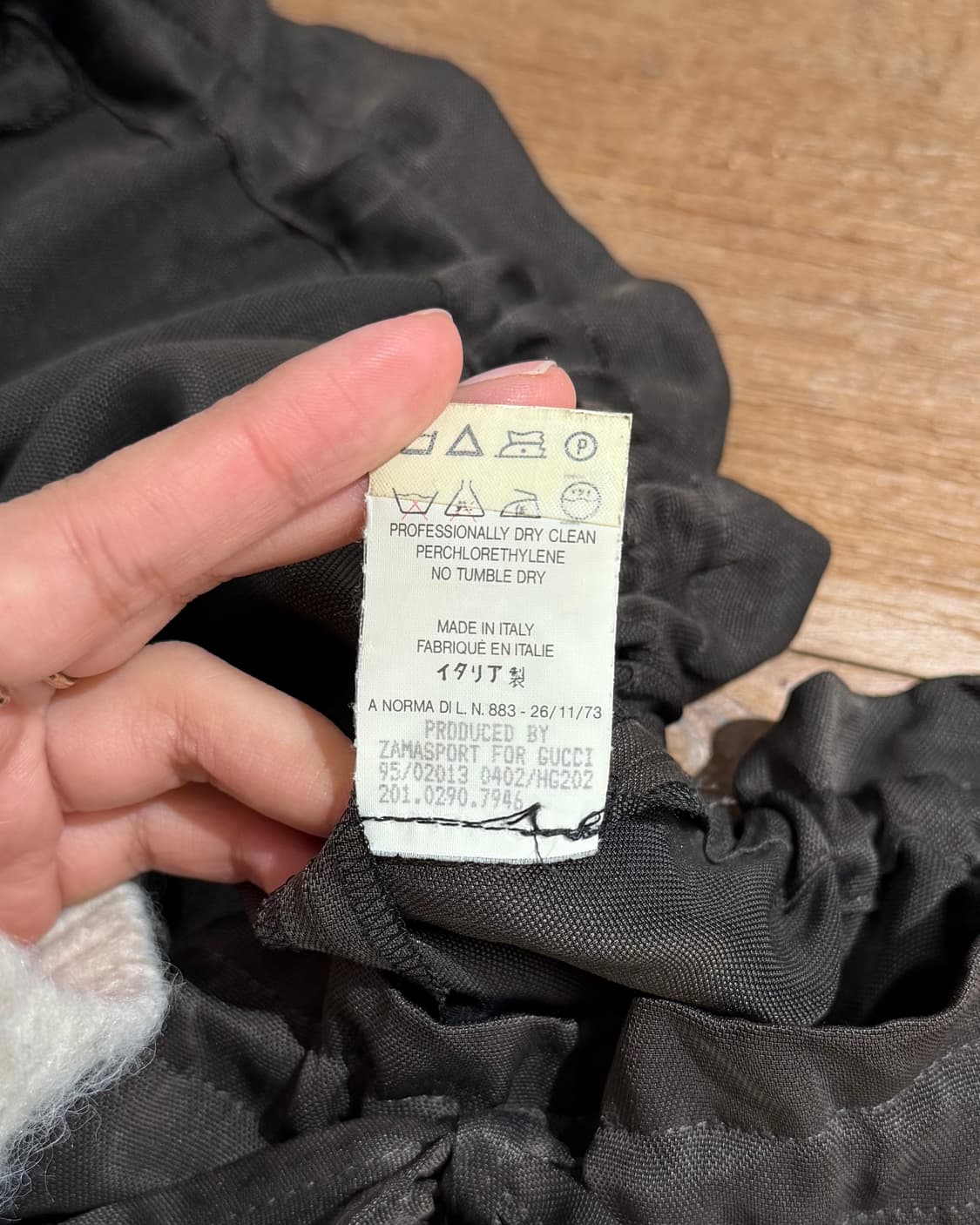 구찌 브라운 실크 와이드 팬츠 상품이미지9