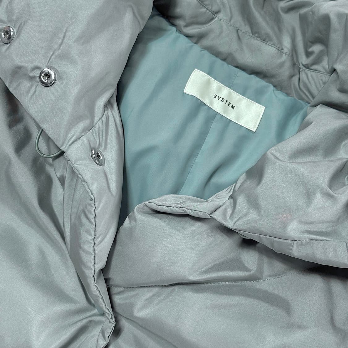 시스템 셔링 구스 하프 패딩 상품이미지5