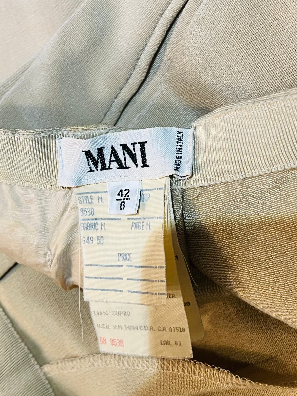 MANI 이탈리아 투턱 와이드 팬츠 (이탈리아제 / 여성 42) 상품이미지4