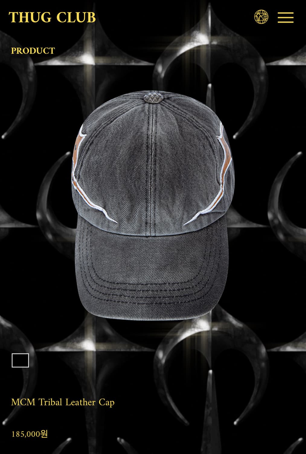 Thug Club MCM Tribal Leather Cap 상품이미지1