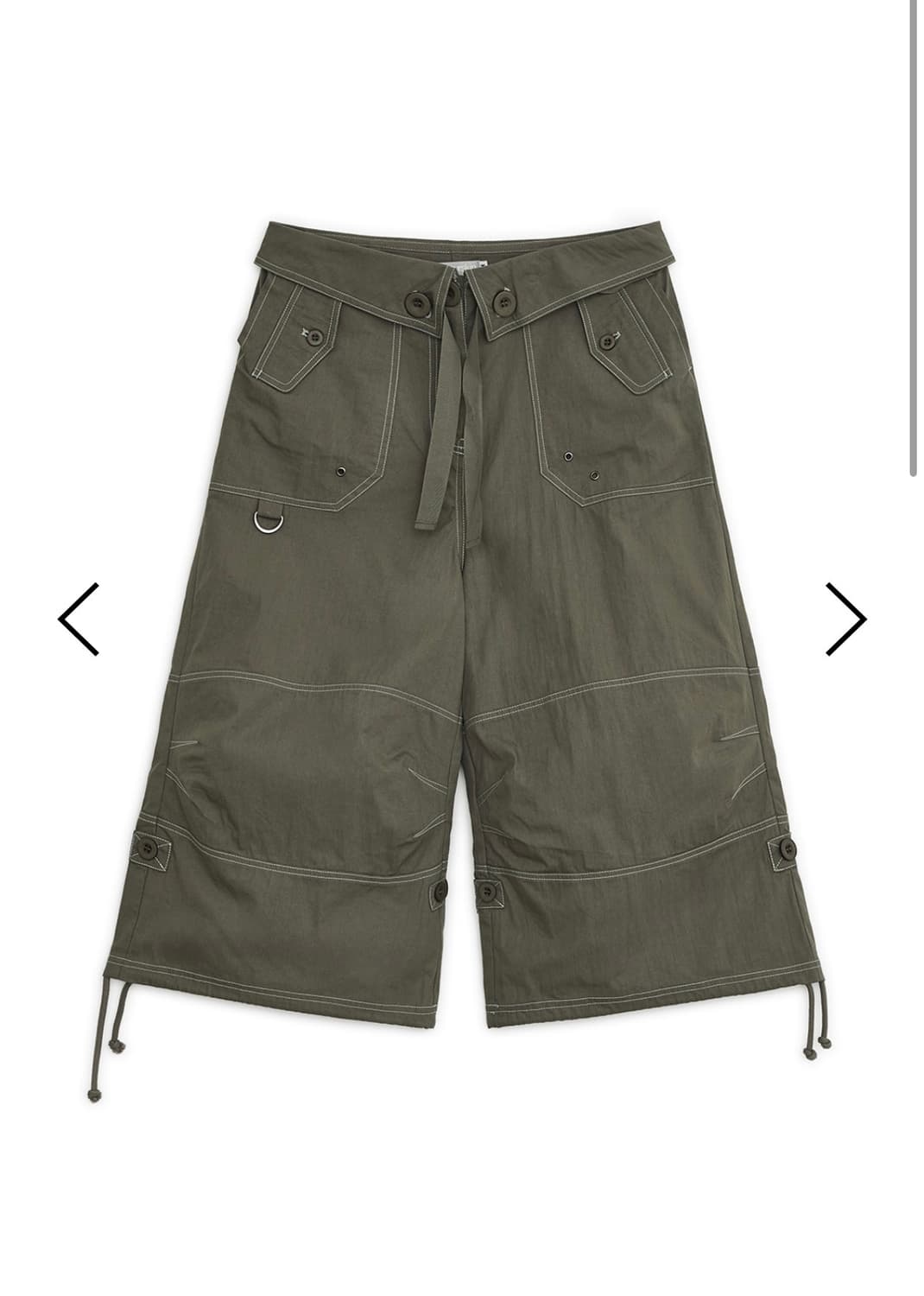 허그유어스킨) Star strap capri pants (Brown) 상품이미지1