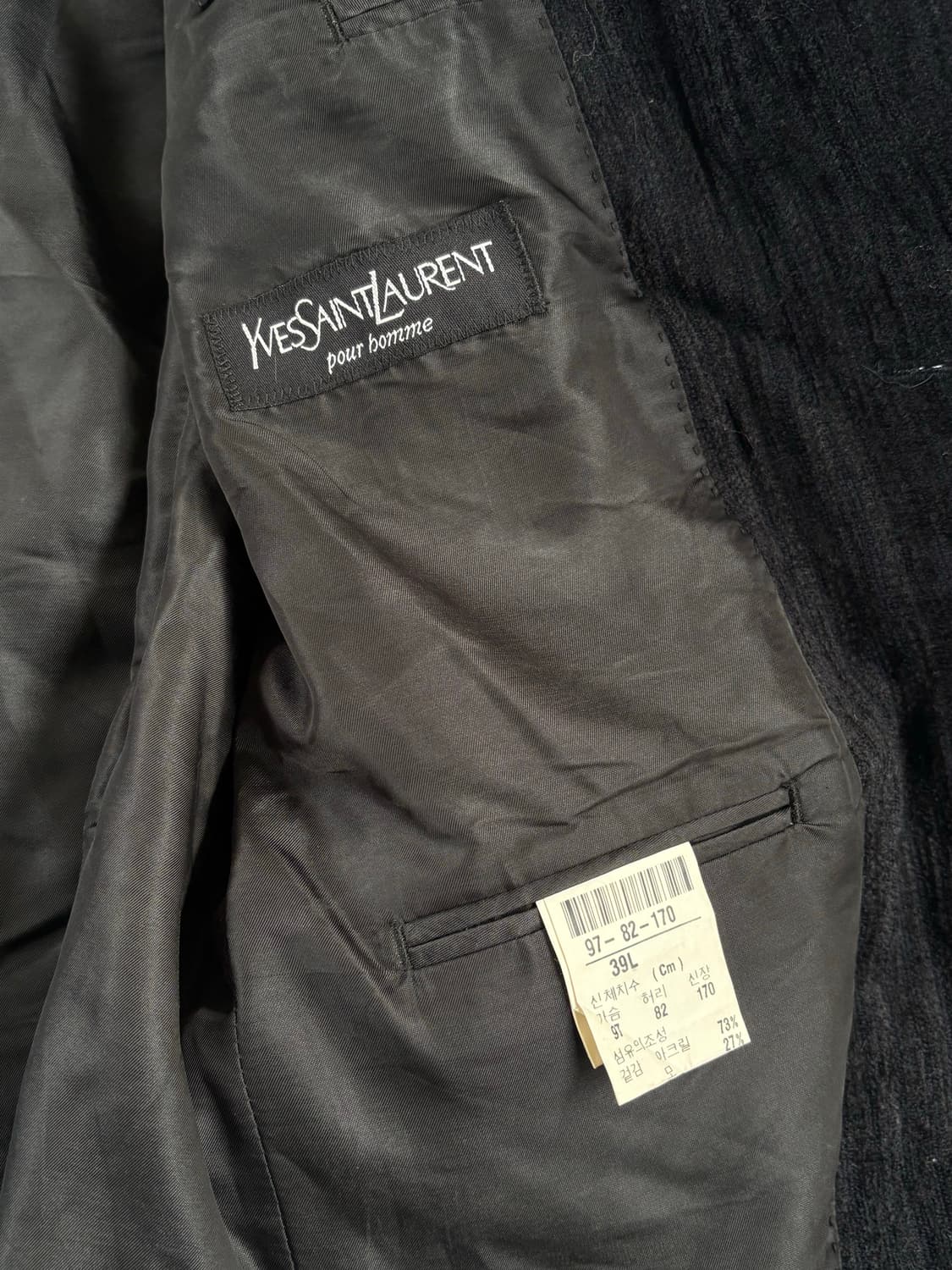 90’s 입생로랑 코듀로이 빈티지 블레이저 자켓 상품이미지4