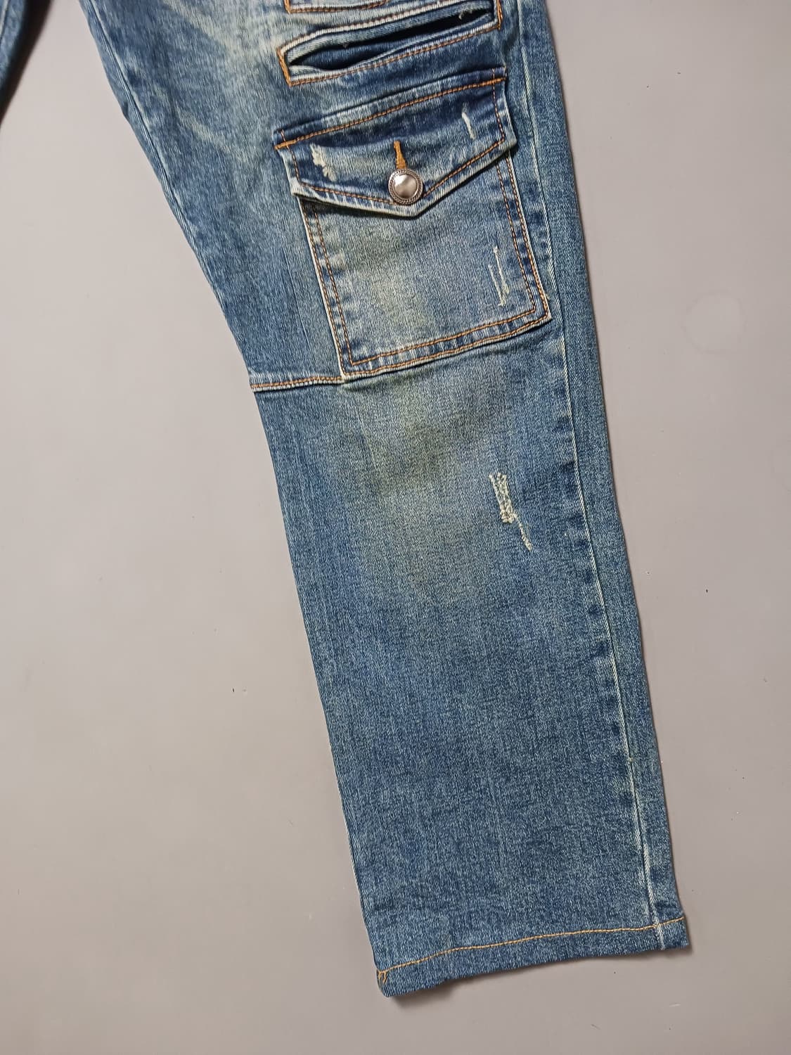 [34] 발망 워싱 포켓 디테일 데님 팬츠 청바지 상품이미지5