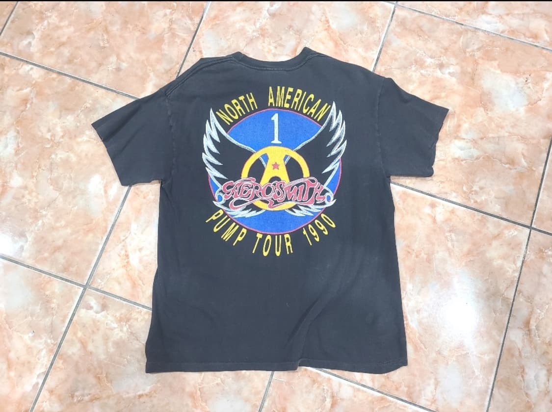 1990 에어로스미스  pump tour 빈티지티셔츠 상품이미지1