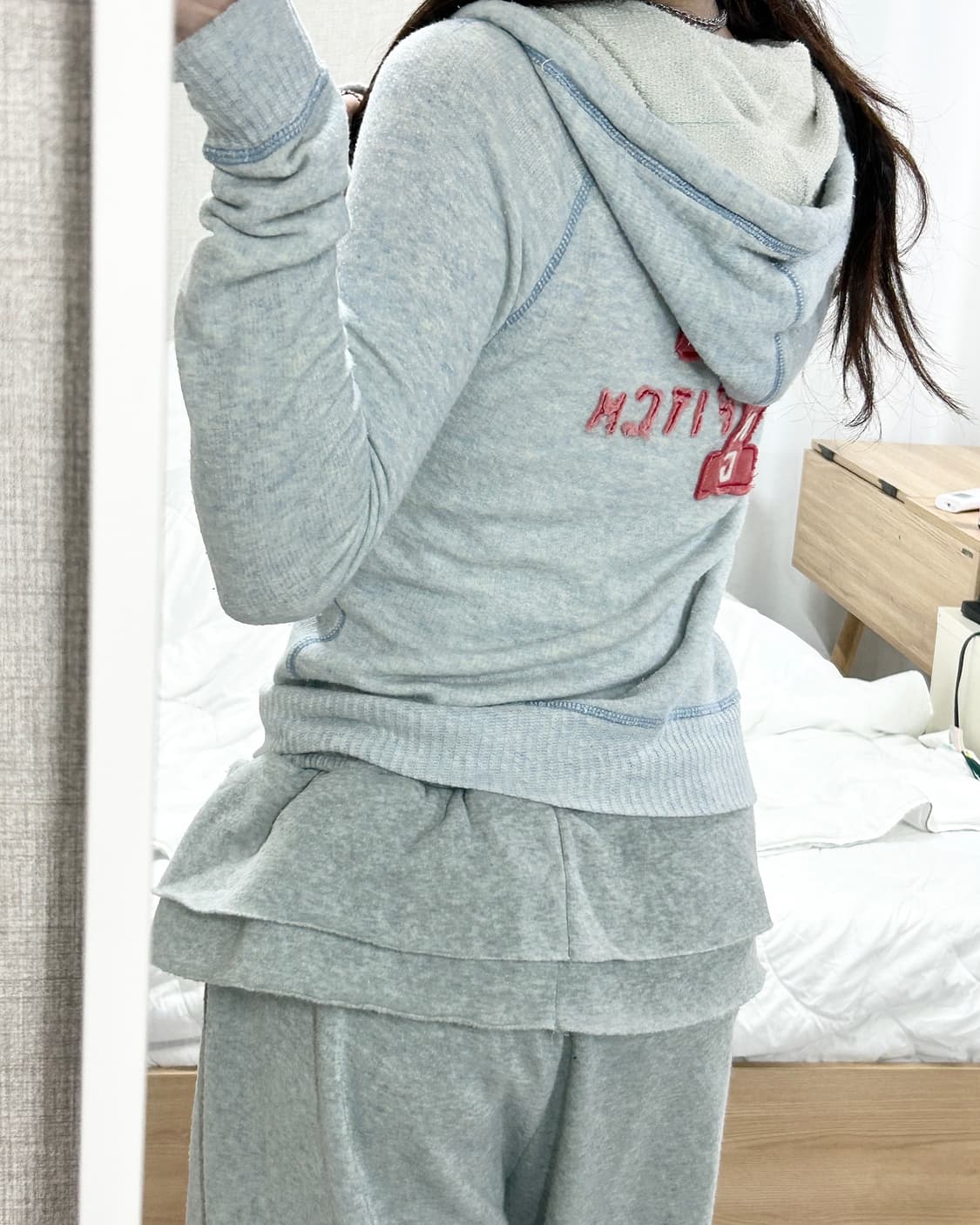 아베크롬비 뮤트하늘 백로고 투웨이 후드집업 상품이미지4