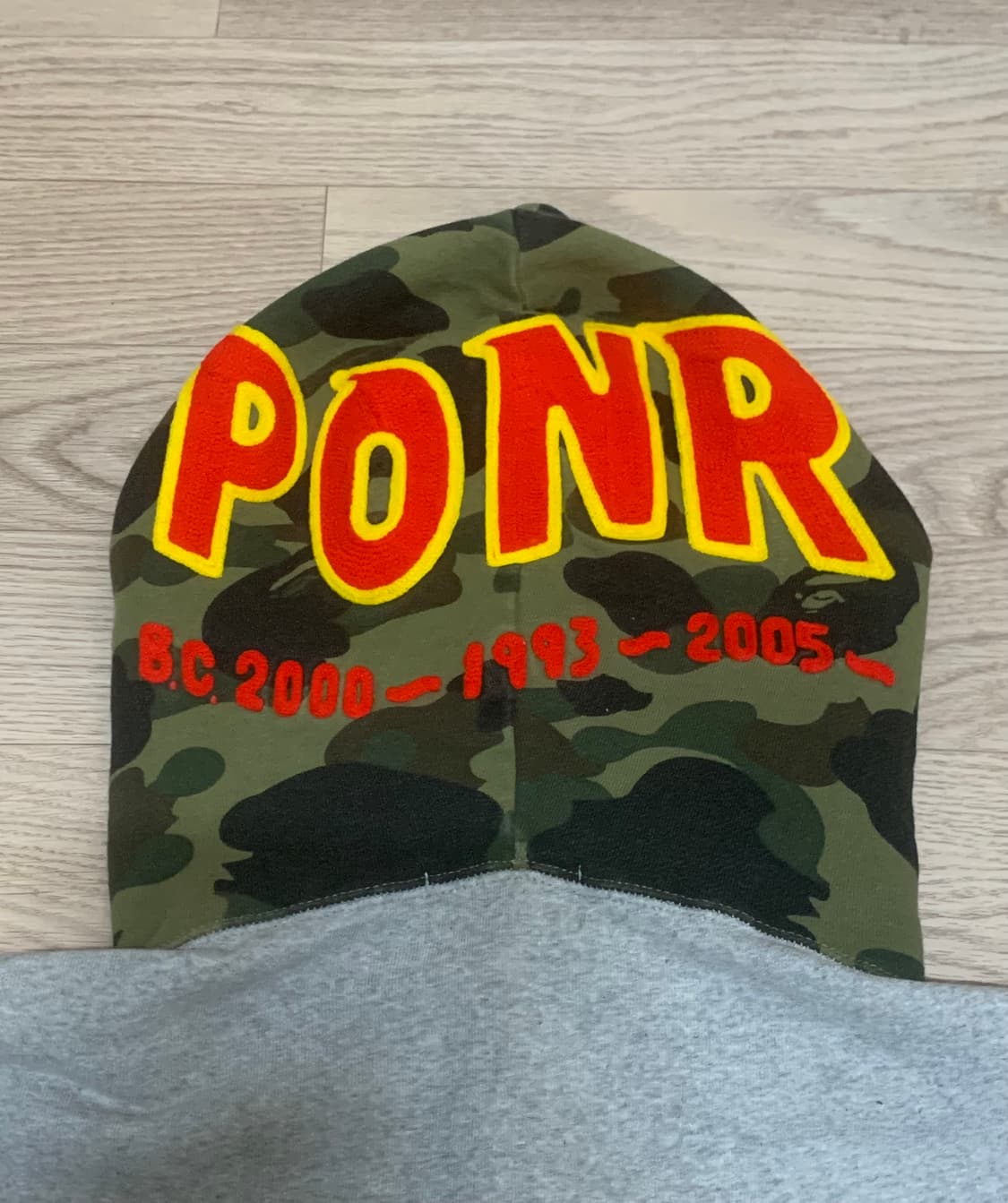 BAPE 베이프 샤크 후드 그레이 카모 PONR 상품이미지4