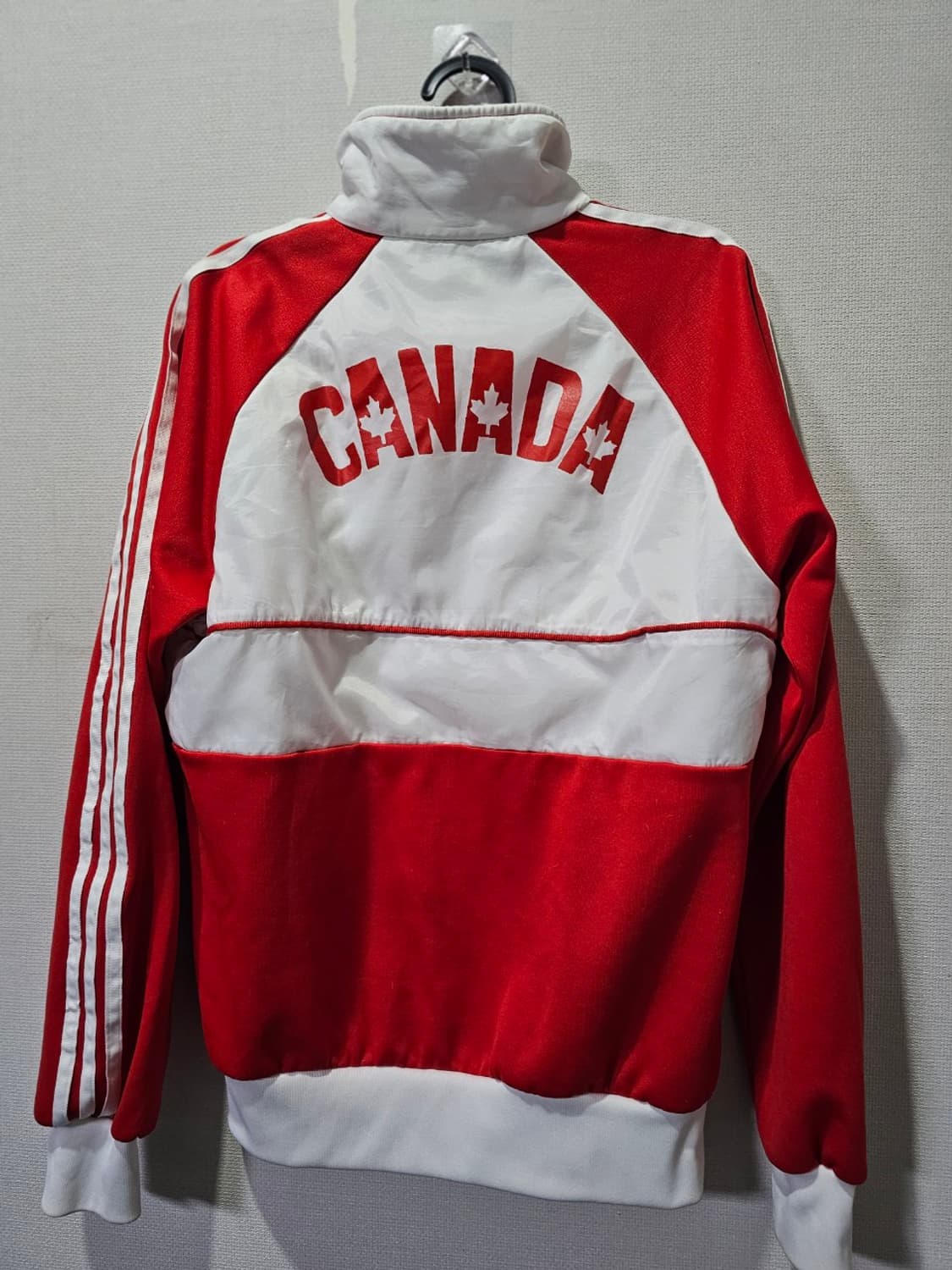 아디다스 캐나다 흰빨 트랙탑 저지 져지집업 95/M 상품이미지4