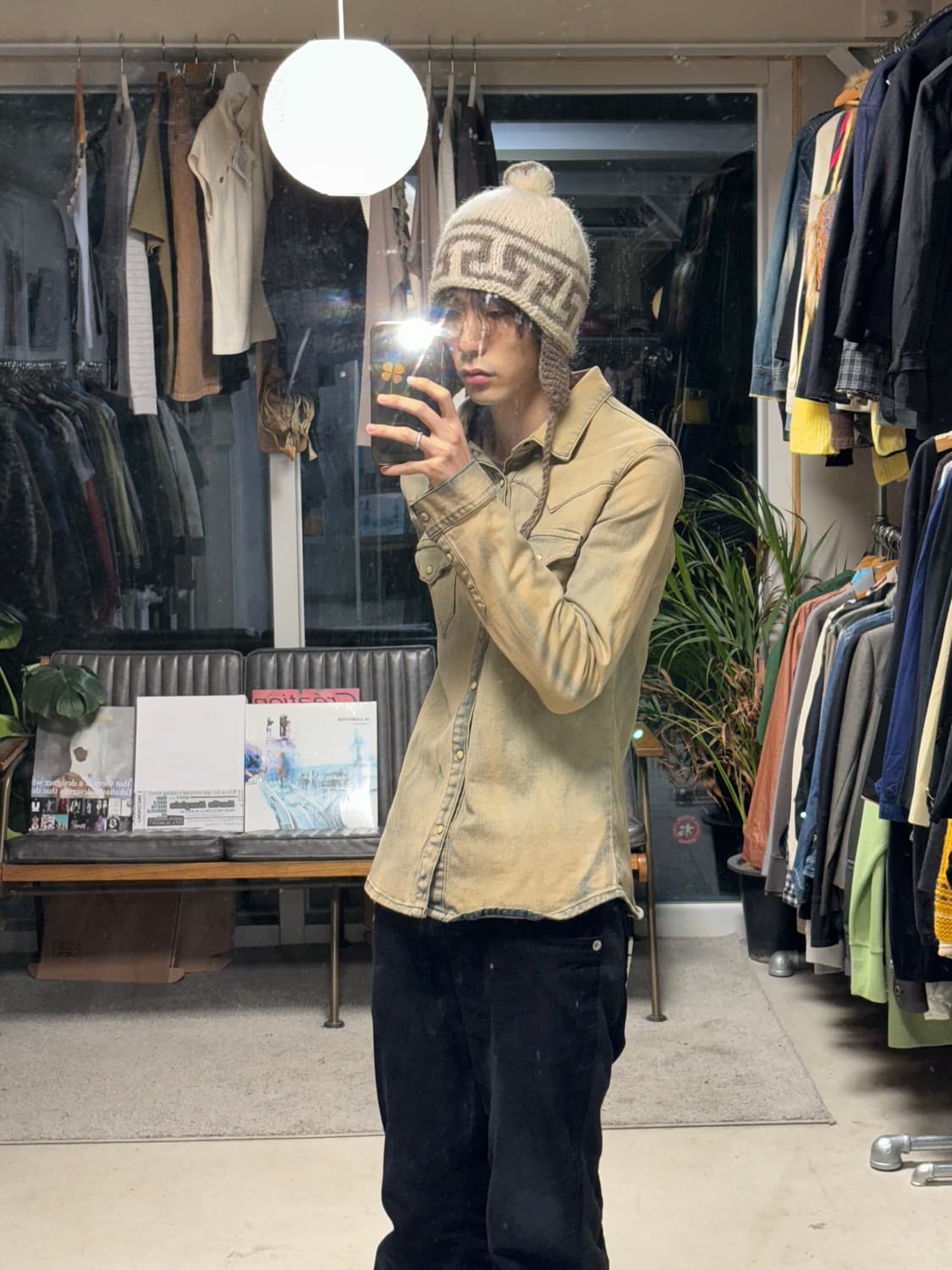 A.v.h jeans 블리칭 데님 셔츠 상품이미지5