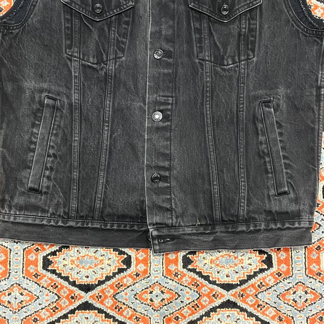 갭 흑청 데님 조끼 베스트 남성L 상품이미지3